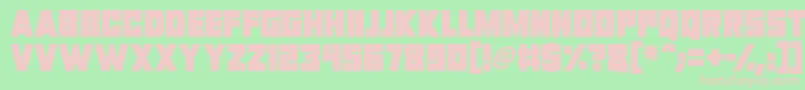 フォントInvasion 2028 – 緑の背景にピンクのフォント