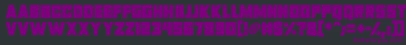Шрифт Invasion 2028 – фиолетовые шрифты на чёрном фоне