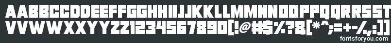 Invasion 2028 Font – White Fonts on Black Background