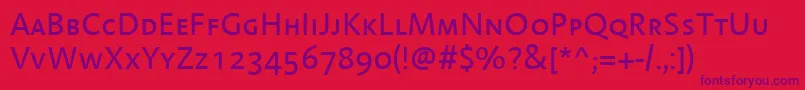 LinotypeAromaSc Font – Purple Fonts on Red Background