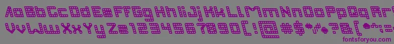 INVASION Bold-fontti – violetit fontit harmaalla taustalla