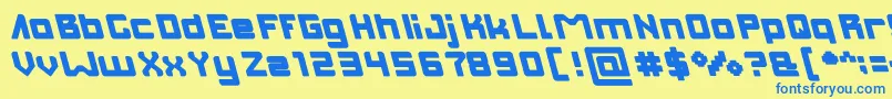INVASION Filled Bold Font – Blue Fonts on Yellow Background