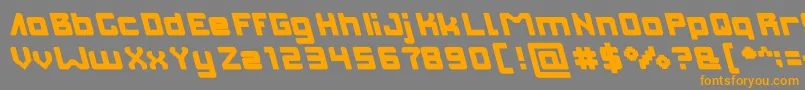 INVASION Filled Bold Font – Orange Fonts on Gray Background