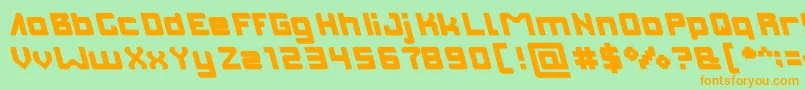 INVASION Filled Bold Font – Orange Fonts on Green Background