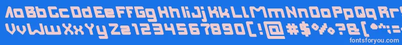 INVASION Filled Bold Font – Pink Fonts on Blue Background