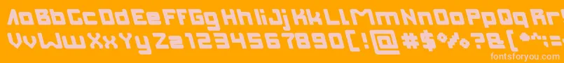 INVASION Filled Bold Font – Pink Fonts on Orange Background