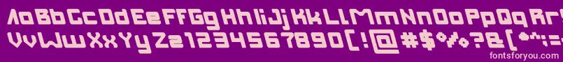 INVASION Filled Bold Font – Pink Fonts on Purple Background