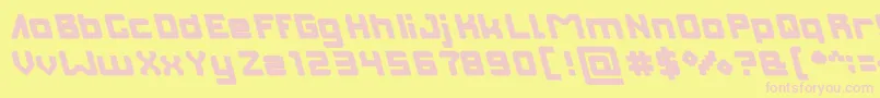 INVASION Filled Bold Font – Pink Fonts on Yellow Background
