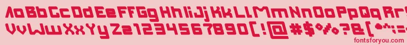 INVASION Filled Bold Font – Red Fonts on Pink Background