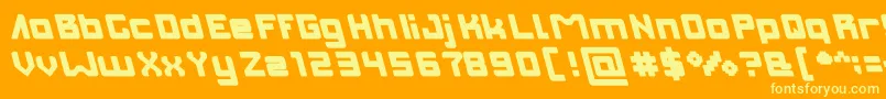 INVASION Filled Bold Font – Yellow Fonts on Orange Background