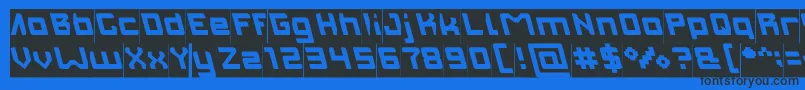 INVASION Filled Inverse Font – Black Fonts on Blue Background