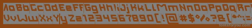 Шрифт INVASION Filled Inverse – серые шрифты на коричневом фоне