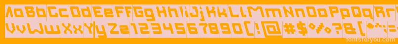 INVASION Filled Inverse Font – Pink Fonts on Orange Background