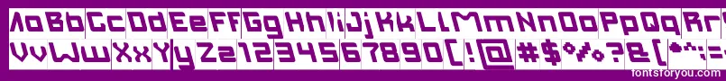 INVASION Filled Inverse Font – White Fonts on Purple Background