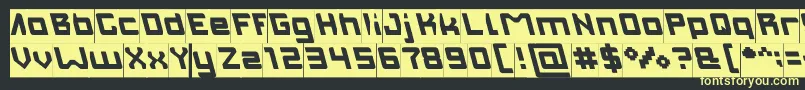 INVASION Filled Inverse Font – Yellow Fonts on Black Background