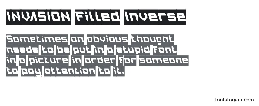 Обзор шрифта INVASION Filled Inverse