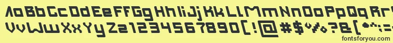 INVASION Filled Font – Black Fonts on Yellow Background