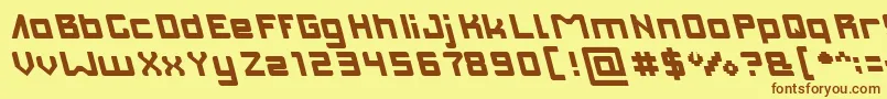 INVASION Filled Font – Brown Fonts on Yellow Background