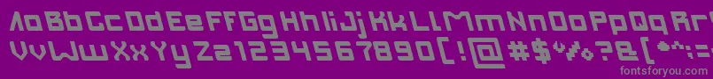 フォントINVASION Filled – 紫の背景に灰色の文字