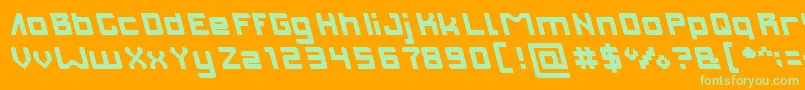 INVASION Filled Font – Green Fonts on Orange Background