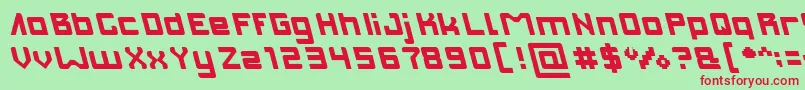 INVASION Filled Font – Red Fonts on Green Background