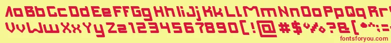 INVASION Filled Font – Red Fonts on Yellow Background