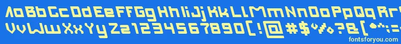 INVASION Filled Font – Yellow Fonts on Blue Background