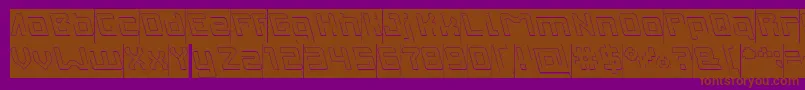 INVASION Hollow Inverse Font – Brown Fonts on Purple Background