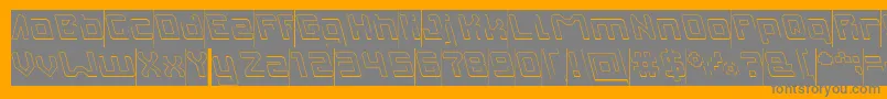 INVASION Hollow Inverse Font – Gray Fonts on Orange Background