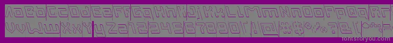 INVASION Hollow Inverse Font – Gray Fonts on Purple Background