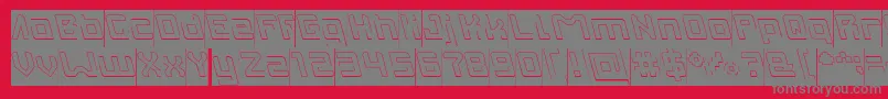 INVASION Hollow Inverse Font – Gray Fonts on Red Background