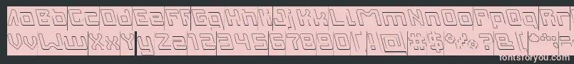 INVASION Hollow Inverse Font – Pink Fonts on Black Background