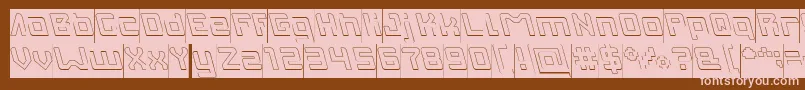 INVASION Hollow Inverse Font – Pink Fonts on Brown Background