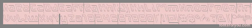 INVASION Hollow Inverse Font – Pink Fonts on Gray Background