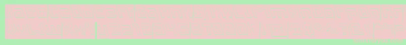 INVASION Hollow Inverse Font – Pink Fonts on Green Background