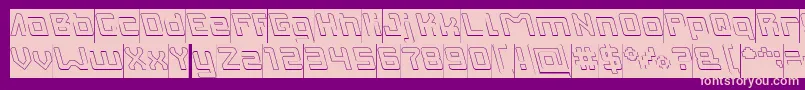 INVASION Hollow Inverse Font – Pink Fonts on Purple Background