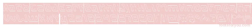 INVASION Hollow Inverse Font – Pink Fonts on White Background