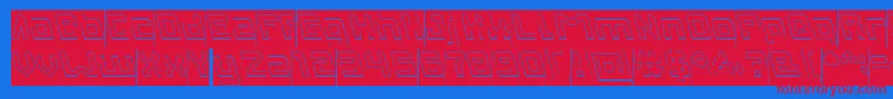 INVASION Hollow Inverse Font – Red Fonts on Blue Background