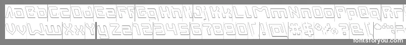 INVASION Hollow Inverse Font – White Fonts on Gray Background