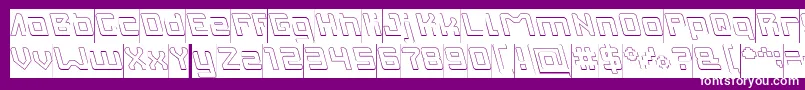 INVASION Hollow Inverse Font – White Fonts on Purple Background