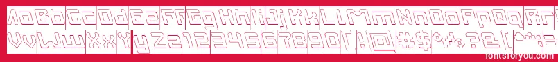 INVASION Hollow Inverse Font – White Fonts on Red Background