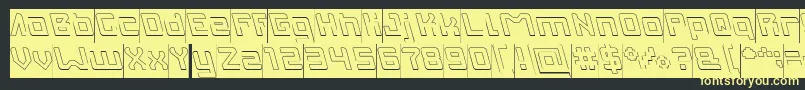 INVASION Hollow Inverse Font – Yellow Fonts on Black Background