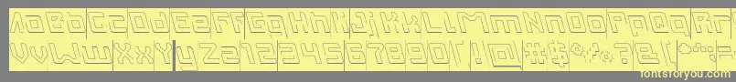 INVASION Hollow Inverse Font – Yellow Fonts on Gray Background