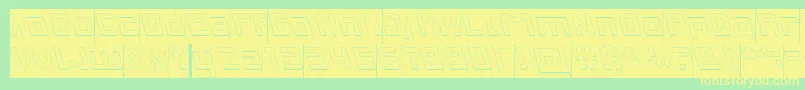 INVASION Hollow Inverse Font – Yellow Fonts on Green Background