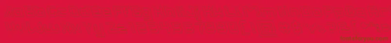 INVASION Hollow Font – Brown Fonts on Red Background
