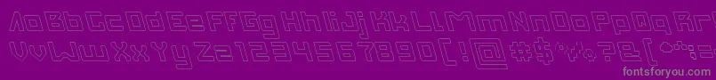 INVASION Hollow Font – Gray Fonts on Purple Background