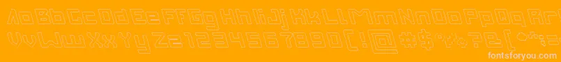 INVASION Hollow Font – Pink Fonts on Orange Background