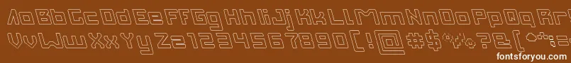 Шрифт INVASION Hollow – белые шрифты на коричневом фоне
