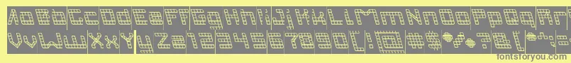 Шрифт INVASION Inverse – серые шрифты на жёлтом фоне