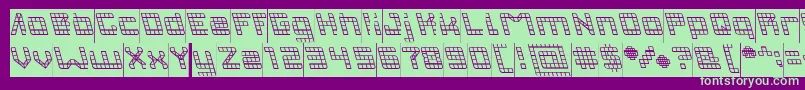 Шрифт INVASION Inverse – зелёные шрифты на фиолетовом фоне